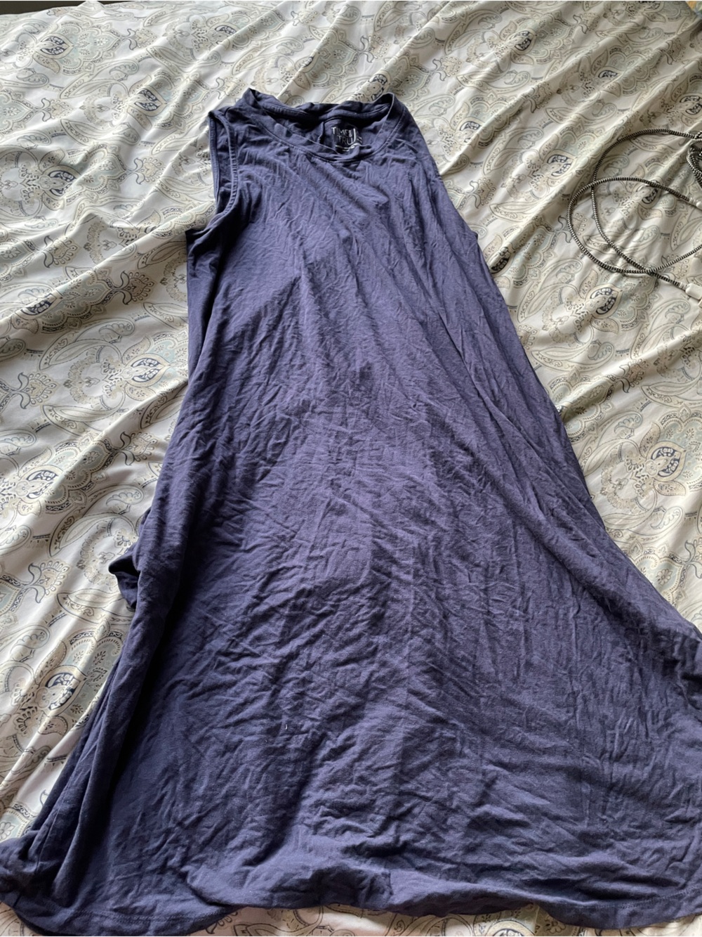 Women's Sleeveless A-Line Navy Skirt